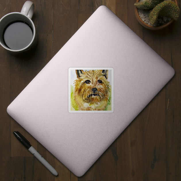 Norwich Terrier Watercolor - Dog Lover Gifts by Edd Paint Something